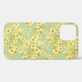 Daisy Flowers: Waterverf donker naadloos. Case-Mate iPhone Case (Achterkant (horizontaal))