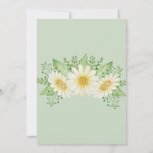 Daisy Flowers Waterverf Weddenschap (Achterkant)