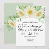 Daisy Flowers Waterverf Weddenschap (Voorkant / Achterkant)