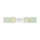 Daisy Flowers Wedding Belly Band Uitnodigingen Wikkel (Vlak)