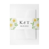 Daisy Flowers Wedding Belly Band Uitnodigingen Wikkel (Voorkant Voorbeeld)