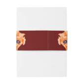 Daisy Flowers Wedding Belly Band Uitnodigingen Wikkel (Achterkant Voorbeeld)