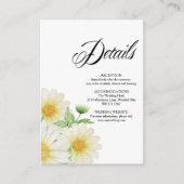Daisy Flowers Wedding Enclosure Kaart (Voorkant)