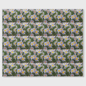 Daisy Flowers, White Yellow Flower, Natuur Daisies Cadeaupapier (Vlak)
