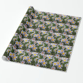 Daisy Flowers, White Yellow Flower, Natuur Daisies Cadeaupapier (Uitgerold)