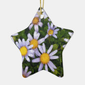 Daisy Flowers, White Yellow Flower, Natuur Daisies Keramisch Ornament (Links)