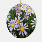 Daisy Flowers, White Yellow Flower, Natuur Daisies Keramisch Ornament (Links)