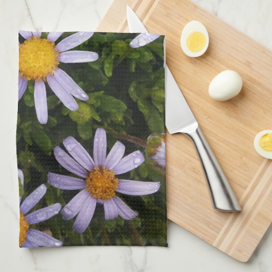 Daisy Flowers, White Yellow Flower, Natuur Daisies Theedoek (Quarter Fold)