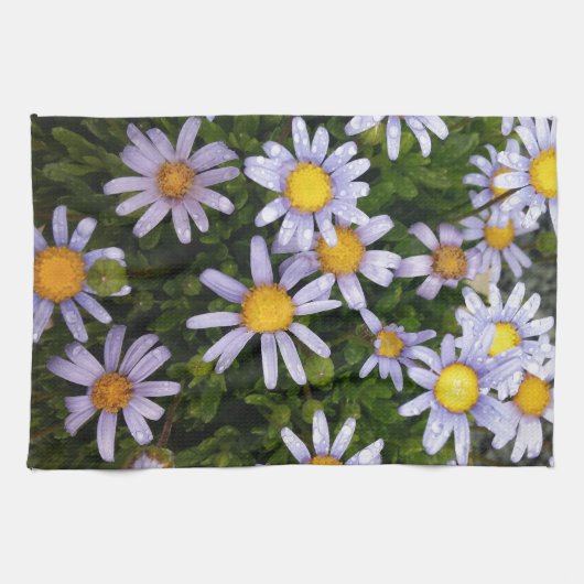 Daisy Flowers, White Yellow Flower, Natuur Daisies Theedoek (Horizontaal)