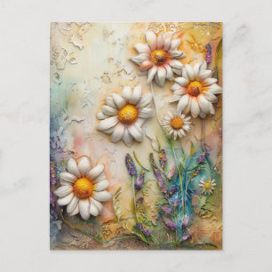Daisy Flowers  Wildflower Floral Natuur Art Briefkaart