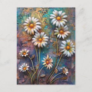 Daisy Flowers  Wildflower Floral Natuur Art Briefkaart