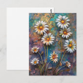 Daisy Flowers  Wildflower Floral Natuur Art Briefkaart (Voorkant / Achterkant)