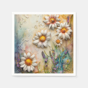 Daisy Flowers  Wildflower Floral Natuur Art Servet