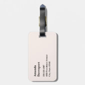 Daisy Flowers with a Beautiful Butterfly Bagagelabel (Achterkant verticaal)