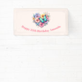 Daisy Flowers with a Beautiful Butterfly Birthday Spandoek (Insitu)