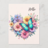 Daisy Flowers with a Beautiful Butterfly Briefkaart (Voorkant)