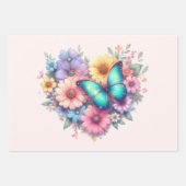 Daisy Flowers with a Beautiful Butterfly Inpakpapier Vel (Voorkant 2)