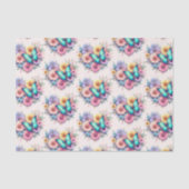 Daisy Flowers with a Beautiful Butterfly Pattern Tissuepapier (Voorkant)