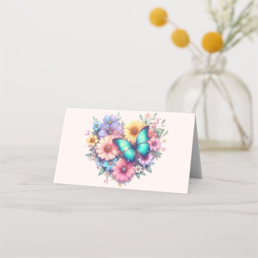 Daisy Flowers with a Beautiful Butterfly Plaatskaartje (Voorkant)