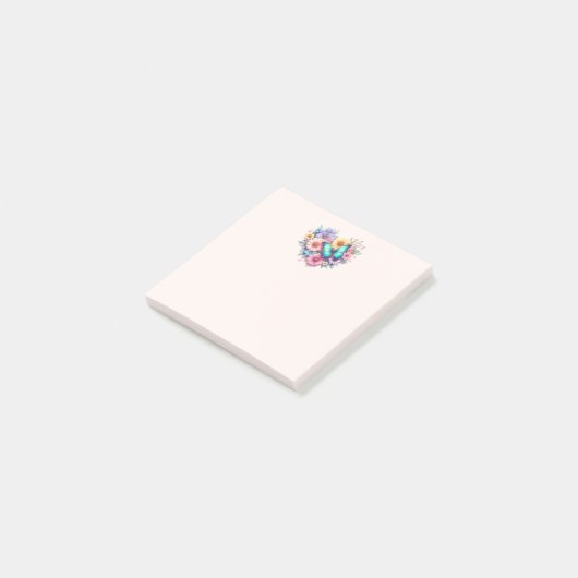 Daisy Flowers with a Beautiful Butterfly Post-it® Notes (Schuin)