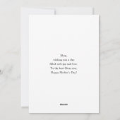 Daisy Flowers with a Blue Butterfly Mother's Day Feestdagenkaart (Achterkant)