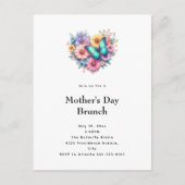 Daisy Flowers with a Blue Butterfly Mother's Day Uitnodiging Briefkaart (Voorkant)