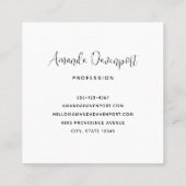 Daisy Flowers with a Blue Butterfly Vierkante Visitekaartje (Achterkant)