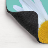 Daisy Foto Blauwgroen Groen Elegant White Script Muismat (Hoek)