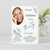 Daisy Foto Dertigste Verjaardagsfeest Kaart (Staand voorkant)