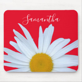 Daisy Foto Rood Elegant Wit Script Muismat