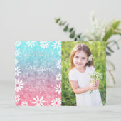 Daisy Foto Uitnodiging (Staand voorkant)