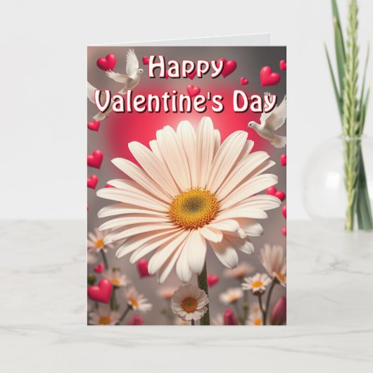 Daisy Friendship & Appreciation Valentine's Day Feestdagen Kaart (Voorkant)