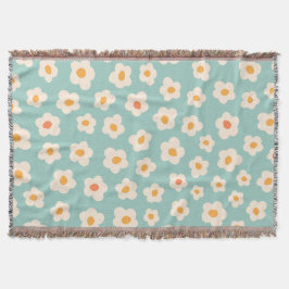 Daisy Fringe Throw Blanket Deken