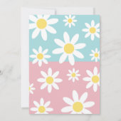 Daisy Fun verjaardagsfeestuitnodiging Kaart (Achterkant)