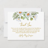 Daisy Funeral Thank You Card Bereavement Bedankkaart (Voorkant)