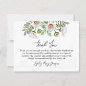 Daisy Funeral Thank You Card Bereavement Bedankkaart (Voorkant)