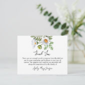 Daisy Funeral Thank You Card Bereavement Bedankkaart (Staand voorkant)