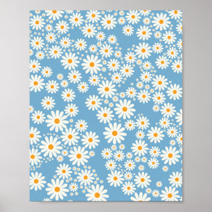 Daisy Garden 02 Blauw Poster