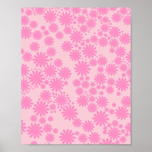 Daisy Garden 04 Pink Poster (Voorkant)