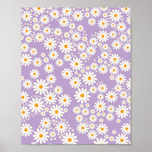 Daisy Garden 05 Paarse Poster