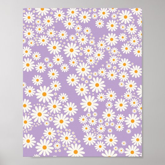 Daisy Garden 05 Paarse Poster (Voorkant)