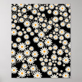 Daisy Garden 08 Zwart Poster (Voorkant)