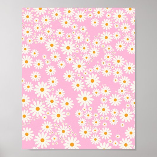 Daisy Garden 09 Baby Pink Poster (Voorkant)
