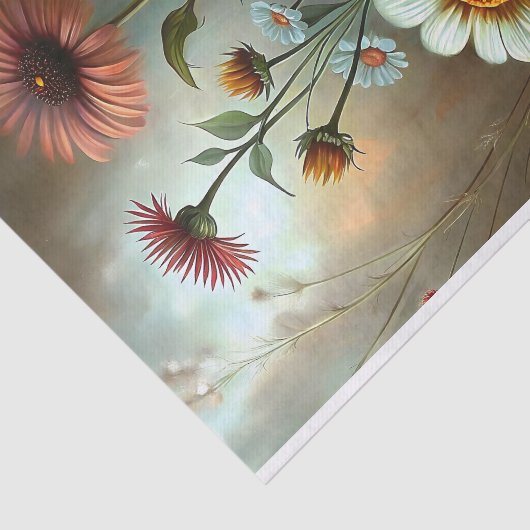 Daisy Garden at Dusk Decoupage Tissuepapier (Detail)