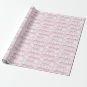 Daisy Garden Baby shower Dusty Pink Cadeaupapier (Uitgerold)