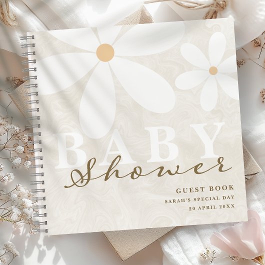 Daisy Garden Baby shower Gender Neutral Guest Book Notitieboek