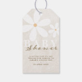 Daisy Garden Baby shower Genderneutrale Dank je we Cadeaulabel (Achterkant)