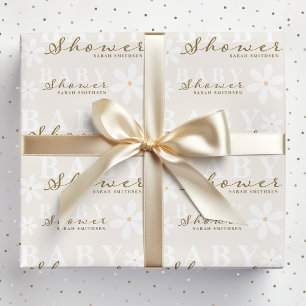 Daisy Garden Baby shower Geslacht Neutraal Cadeaupapier