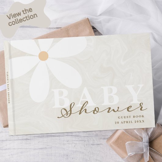Daisy Garden Baby shower Geslacht Neutraal Gastenboek