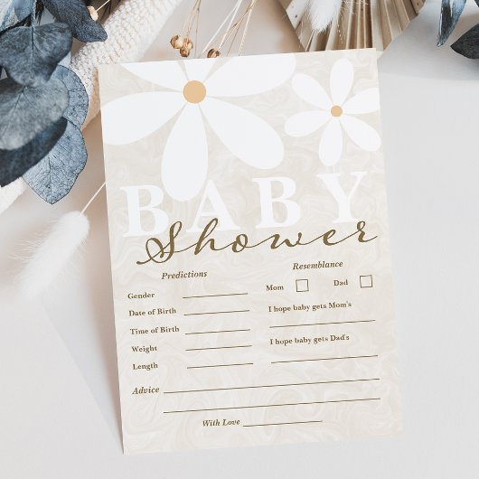 Daisy Garden Baby shower Neutrale voorspellingen K Kaart
